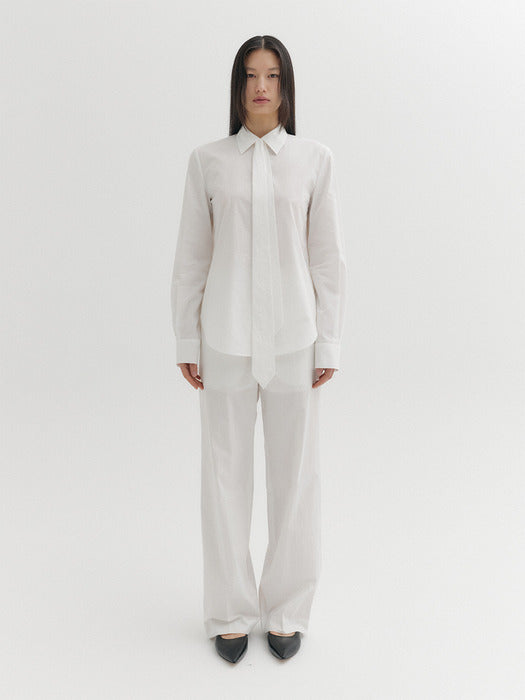 Eenk Relaxed Band Waist Pants - Ivory