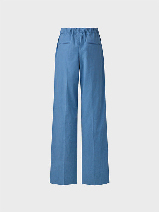 Eenk Relaxed Band Waist Pants - Blue