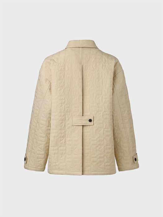 [EENK] Classic Button Jacket - Beige