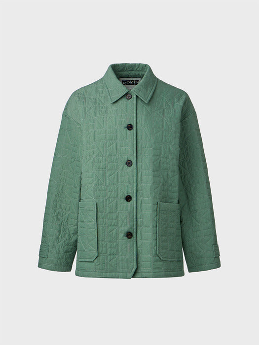 [EENK] Classic Button Jacket - Green