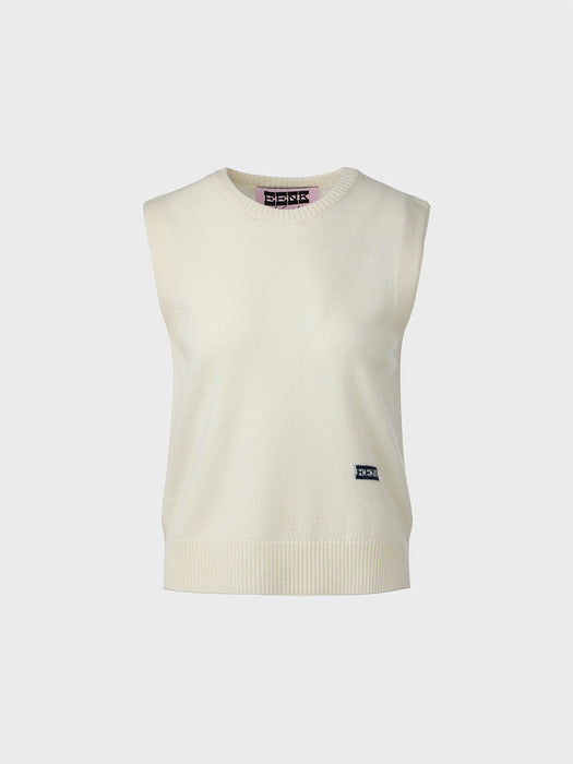 Eenk Logo Embroidered Knitwear Top - Ivory