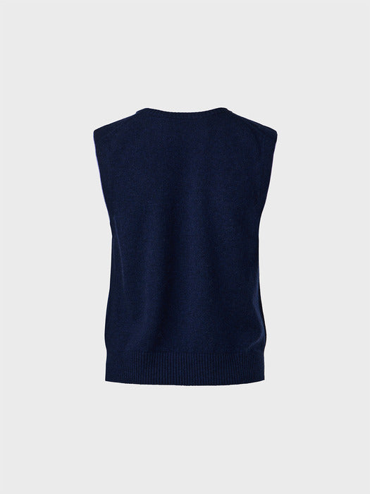 Eenk Logo Embroidered Knitwear Top - Navy