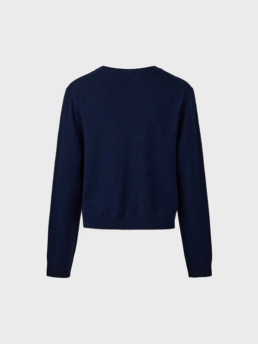 Eenk Logo Embroidered Knitwear Cardigan - Navy