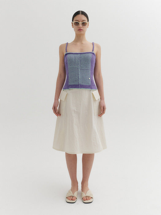 Eenk Textured Sleeveless Knitwear Top - Violet