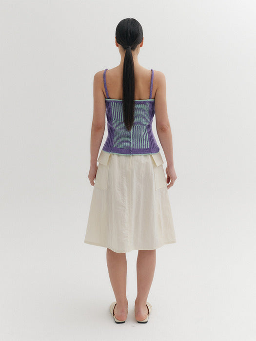 Eenk Textured Sleeveless Knitwear Top - Violet