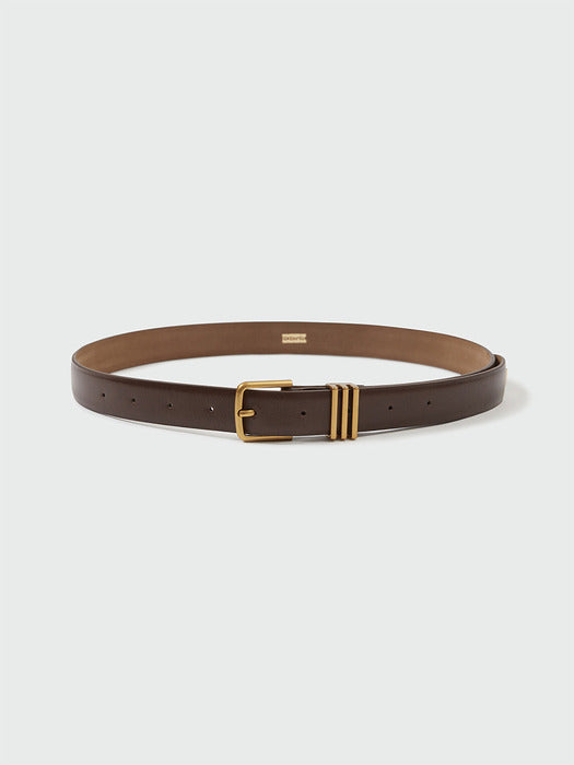 Eenk Buckle Leather Belt - Brown