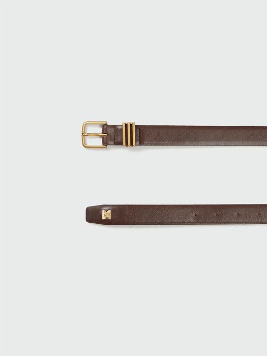 Eenk Buckle Leather Belt - Brown