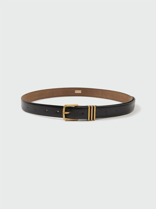 Eenk Buckle Leather Belt - Black