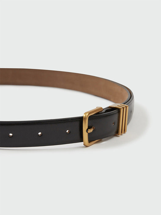 Eenk Buckle Leather Belt - Black