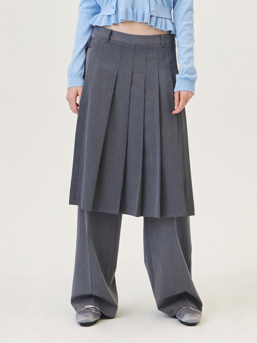 Grove 26Ps Honor Wrap Skirt Pants (Gray)