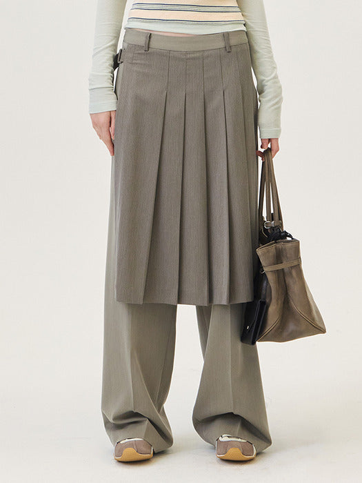 Grove 26Ps Honor Wrap Skirt Pants (Beige)
