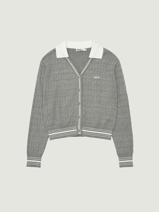 [grove] 26Ps Freen Knit Cardigan (Gray)