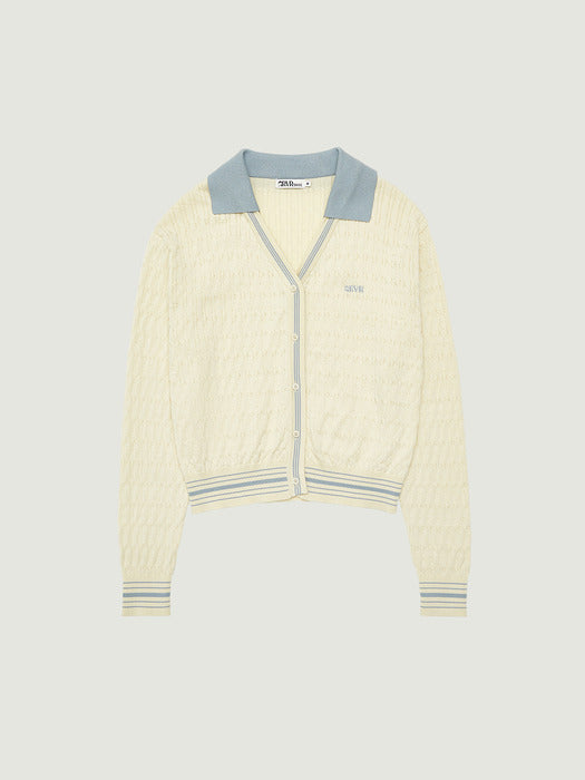 Grove 26Ps Freen Knit Cardigan (Cream)