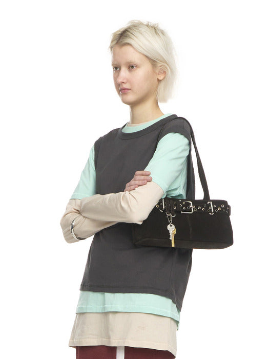 Osoi Shoulder Brocle Mini [SUEDE MOCHA EYELETS]