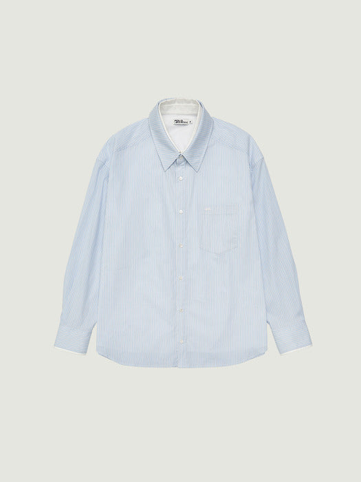 Grove 26Ps Sena Layered Shirt (Light Blue)