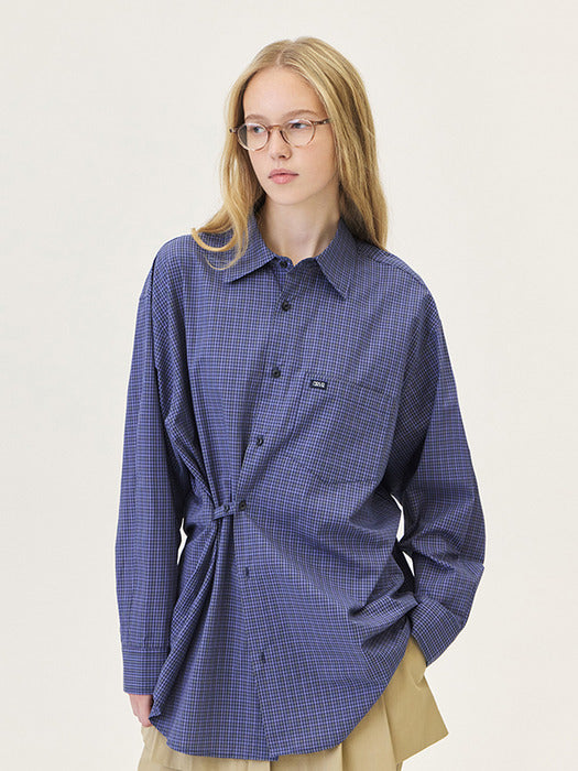 Grove 26Ps Blaine Check Shirt (Navy)