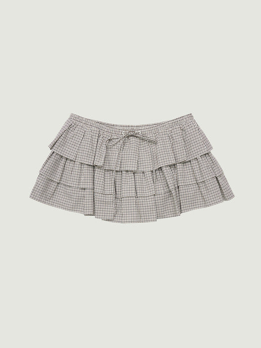Grove 26Ps Blaine Check Skirt (Brown)