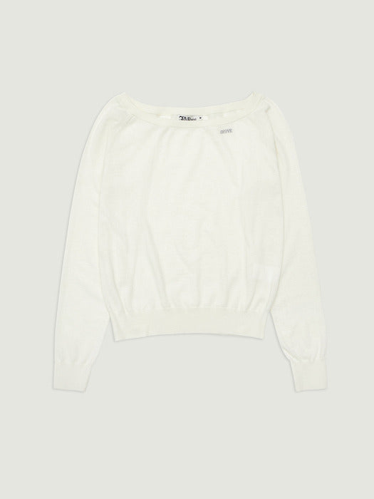 [grove] 26PS JUNO OFF-SHOULDER KNIT (IVORY)
