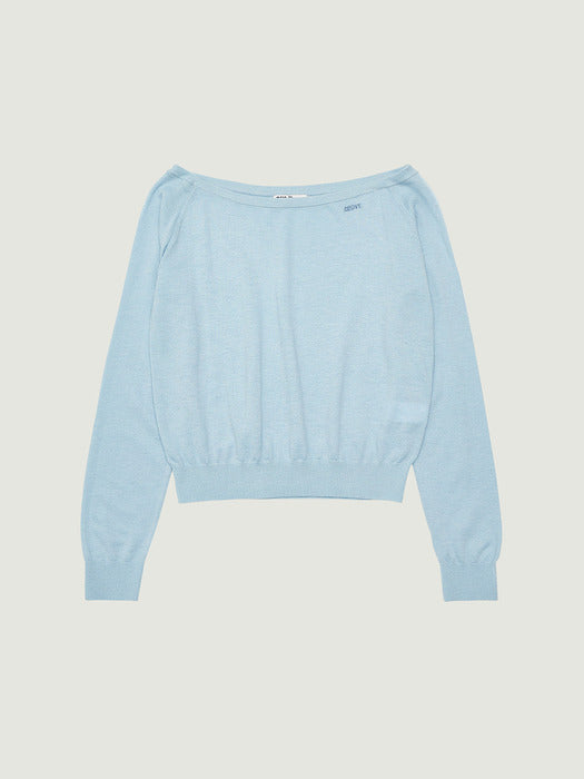 Grove 26Ps Juno Off-Shoulder Knit (Light Blue)