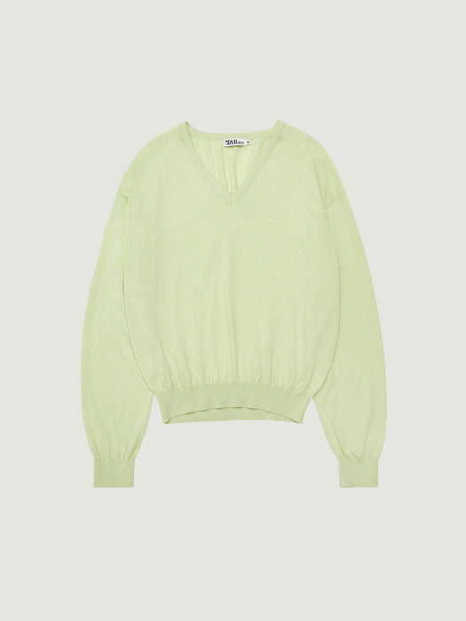 [grove] 26PS CANOPY V-NECK KNIT (GREEN)