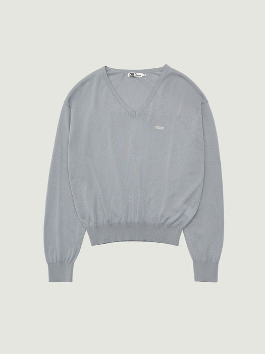 [grove] 26PS CANOPY V-NECK KNIT (GRAY)