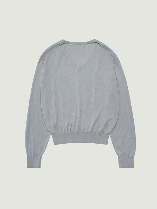 [grove] 26PS CANOPY V-NECK KNIT (GRAY)