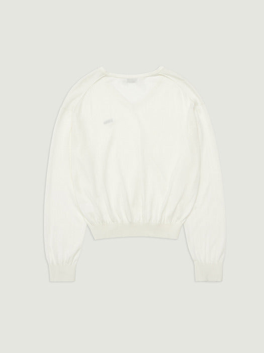 [grove] 26PS CANOPY V-NECK KNIT (IVORY)