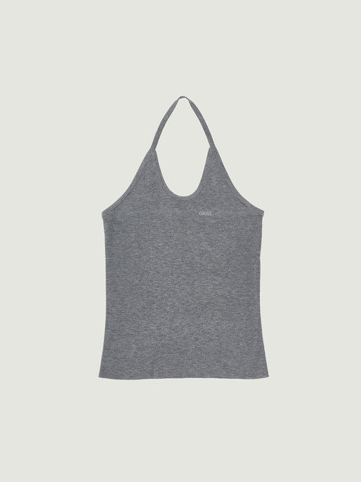 [grove] 26PS DAZE HALTER TOP (GRAY)