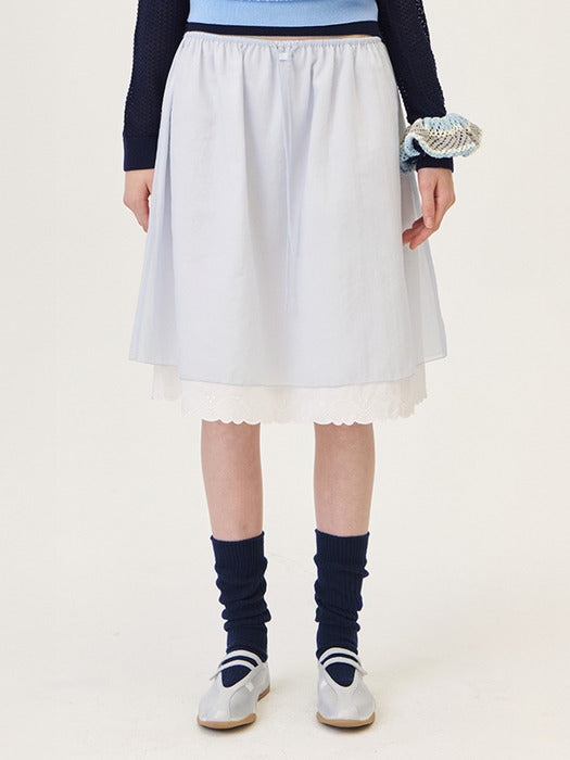 Grove 26Ps Maro Midi Skirt (Light Blue)