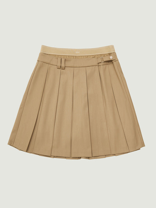 Grove 26Ps Reva Pleats Skirt (Beige)