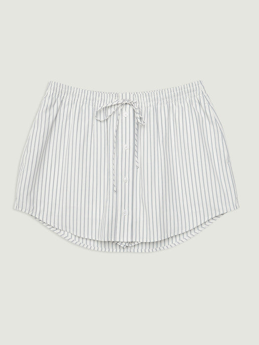 Grove 26Ps Tess Stripe Skirt (White)