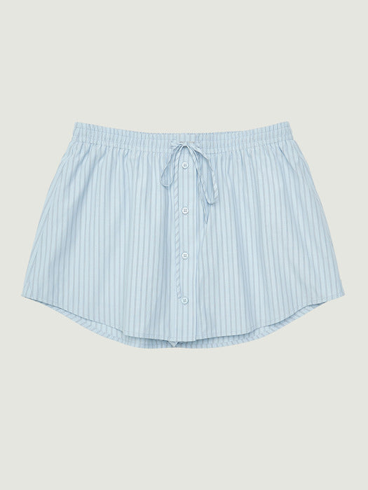 Grove 26Ps Tess Stripe Skirt (Light Blue)