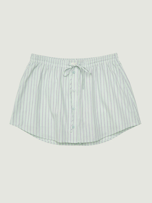 Grove 26Ps Tess Stripe Skirt (Green)