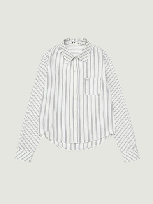 Grove 26Ps Tess Stripe Shirt (White)
