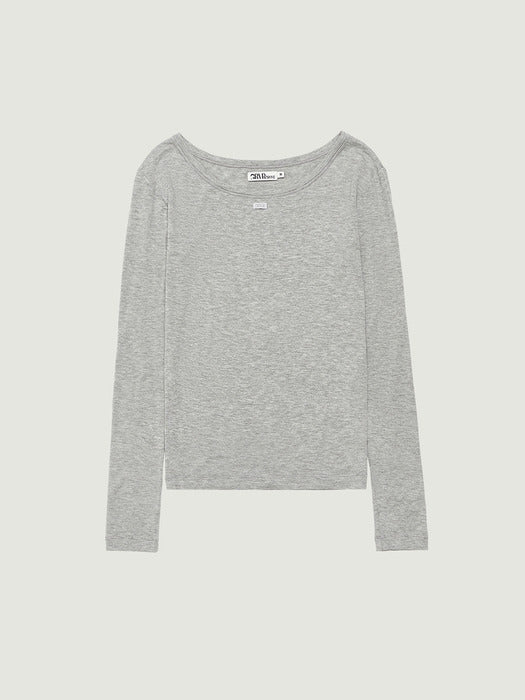 [grove] 26Ps Macy L/S T-Shirt (Melange Gray)