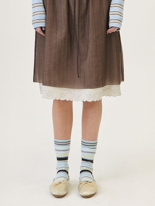 [grove] 26PS GRVR STRIPE SOCKS (LIGHT BLUE)