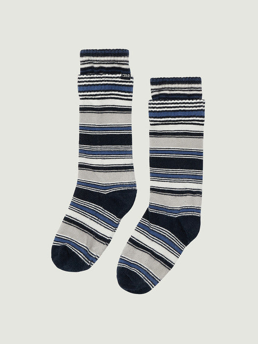 [grove] 26PS GRVR STRIPE SOCKS (NAVY)