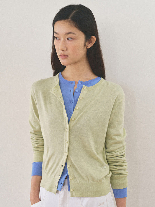 Mango Maniplease Molli Round Cardigan Mint