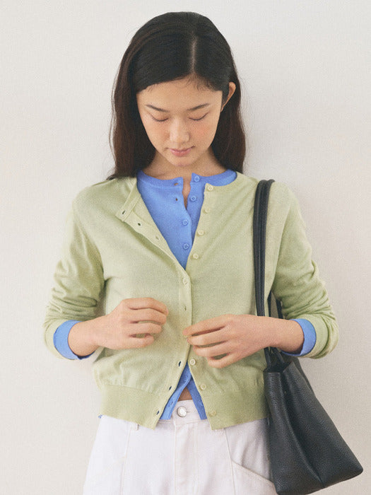 Mango Maniplease Molli Round Cardigan Mint