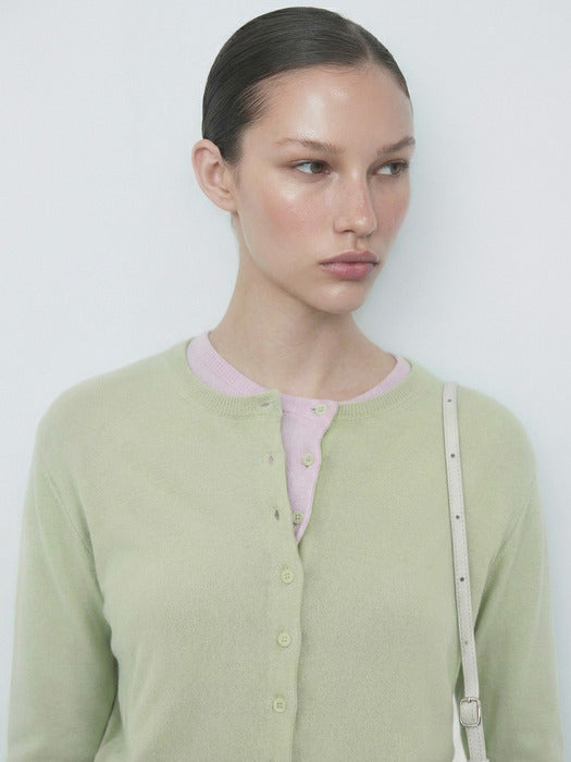 Mango Maniplease Molli Round Cardigan Mint