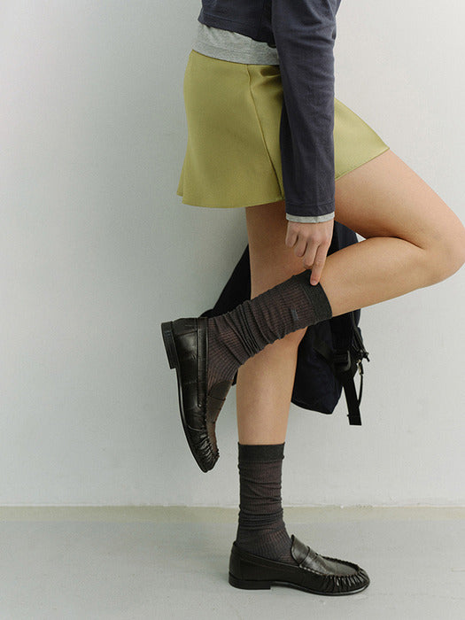 Dunst Sheer Knee Socks Charcoal Grey