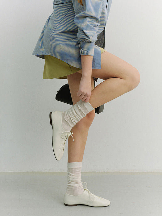 Dunst Sheer Knee Socks Ivory