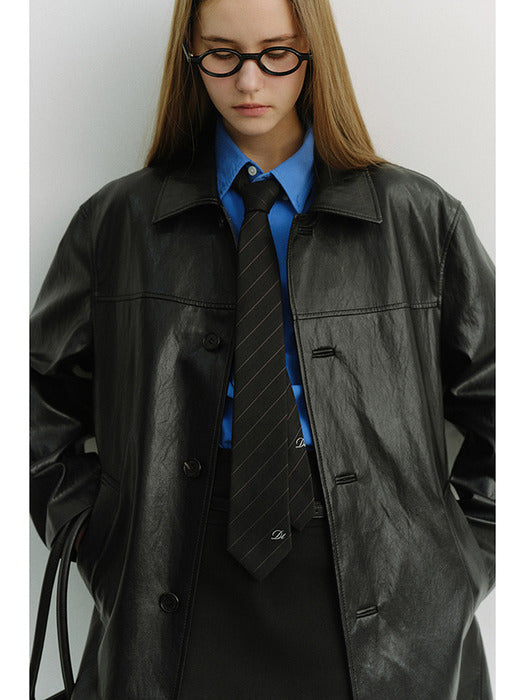 Dunst Striped Tie Black