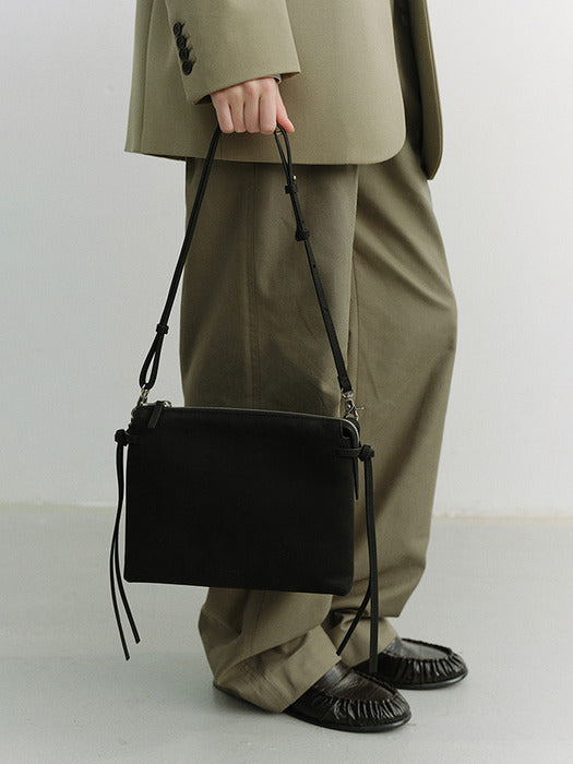 Dunst 2-Way Soft Touch Suede Bag Black