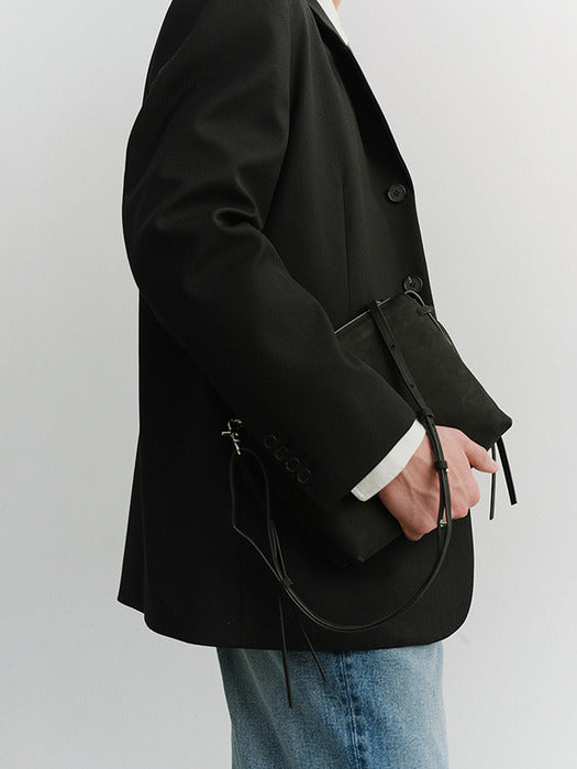 Dunst 2-Way Soft Touch Suede Bag Black