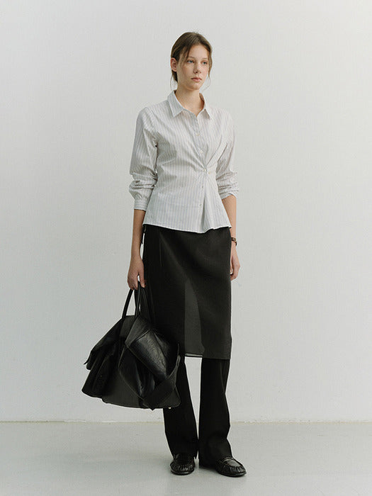 Dunst See-Through Layering Skirt Black