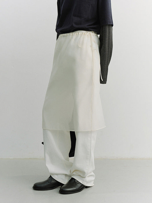 Dunst See-Through Layering Skirt Ivory