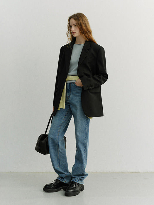 Dunst Full Length Slim Jeans Classic Blue