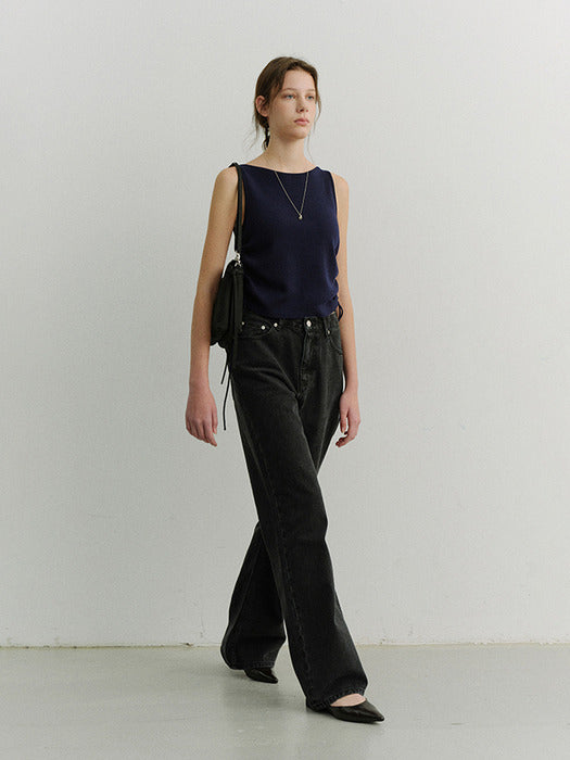 Dunst Relaxed Flared Jeans Black