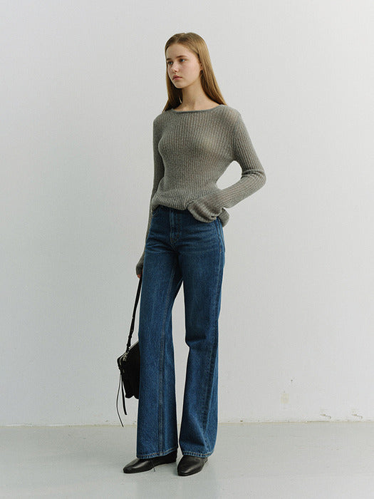 Dunst Relaxed Flared Jeans Classic Blue